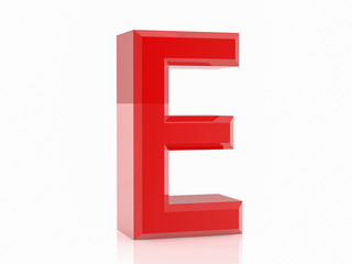 the red letter Z on white background 3d rendering