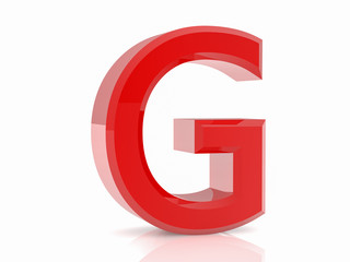 the red letter Z on white background 3d rendering