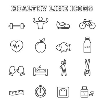 healthy line icons