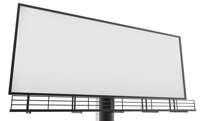 Obraz premium Blank billboard ready for new advertisement 3d render on white background