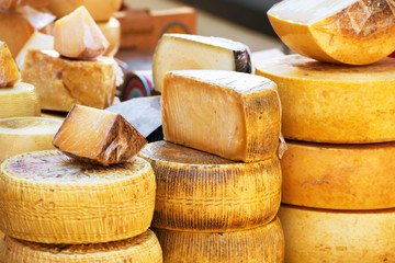 Different sorts of italian cheese