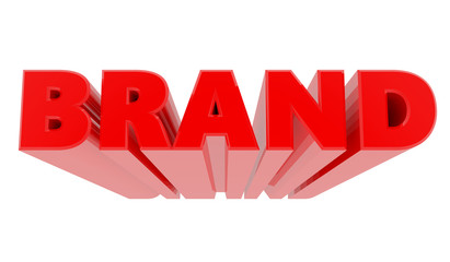 Fototapeta premium 3D BRAND word on white background