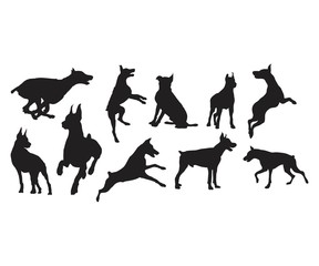 Silhouette Doberman Dog