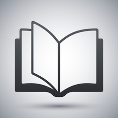 Open book icon, vector