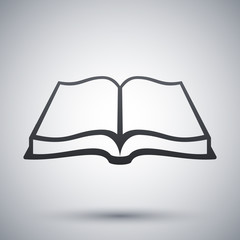 Open book icon, stock vector