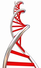 DNA structure model on white