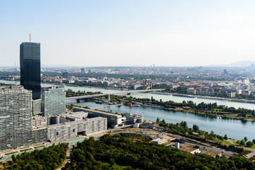 Obraz premium Aerial View Of Vienna City Skyline