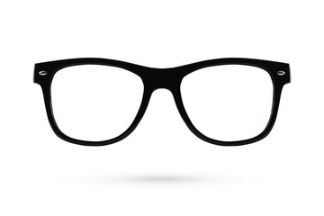 Fashion glasses style plastic-framed isolated on white backgroun