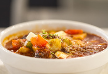 Spicy meatballs stew for dinner