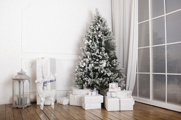 room interior Christmas, horizontal