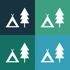 Fototapeta premium Holiday camp icon