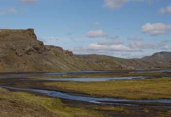Fototapeta na wymiar Landscape with old volcano in Iceland