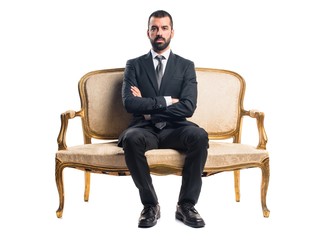 Businessman with his arms crossed