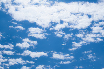Beauty blue sky and clouds in daytime in Thailand