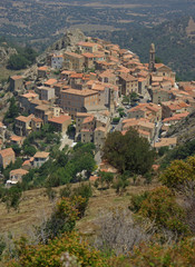 Fototapeta na wymiar Corse, le village de Speloncato en Balagne