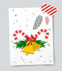 Christmas tree flat icons set