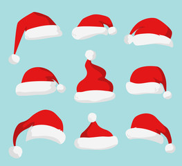 Santa Claus red hat vector isolated