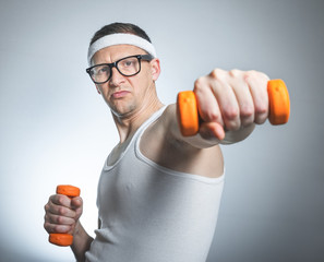 Nerd exercise with small weight