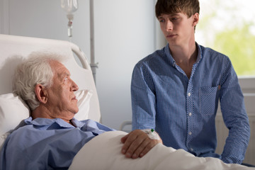 Care assistant with senior patient