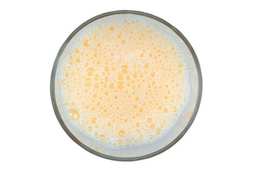 The colorful bubble milk.