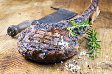 Dry Aged Barbecue Tomahawk Steak
