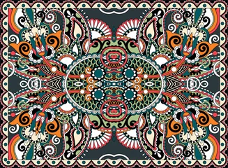 Abwaschbare Fototapete Marokkanische Fliesen ethnisches horizontales authentisches dekoratives Paisley-Muster für Ihre