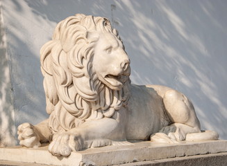 Sculpture of a lion in the Count's Quay in Sevastopol