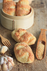 Bread garlic with sesame