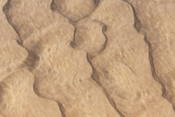 The play of light and shadow on the yellow sand waves
