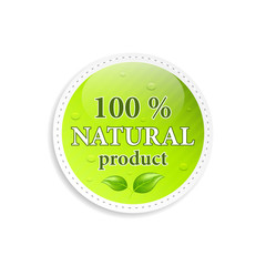 Natural product vector icon or label.