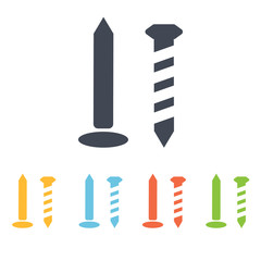 Nail and a screw icon