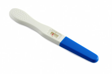 Pregnancy test isolated on white background.