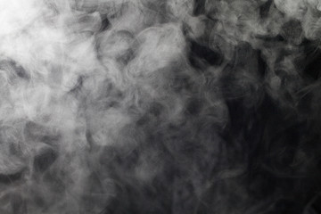 Smoke and Fog on Black Background