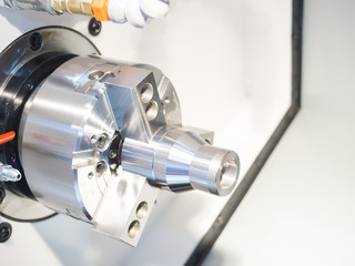 Operator machining automotive part