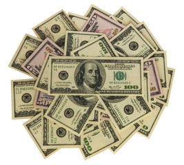 Dollars isolated on a white background