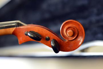 Naklejka na ściany i meble Violin music wooden instrument.