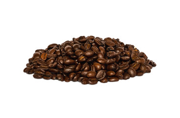 Coffee beans isolated on a white background