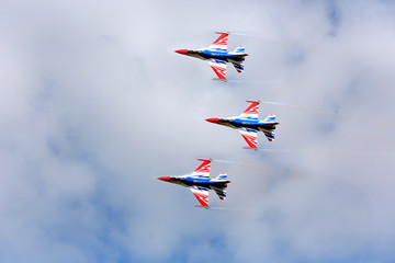  F16 Gripen and August 1st Aerobatic team pilots
