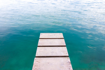 Fototapeta premium Jetty with clear blue water