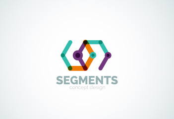 Vector outline minimal abstract geometric logo