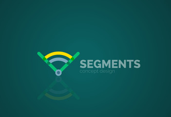 Vector outline minimal abstract geometric logo