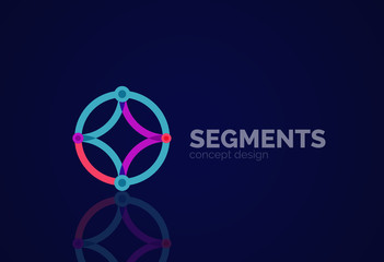 Vector outline minimal abstract geometric logo