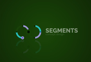 Fototapeta premium Vector outline minimal abstract geometric logo