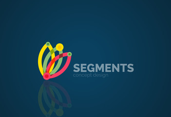 Vector outline minimal abstract geometric logo