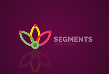 Vector outline minimal abstract geometric logo