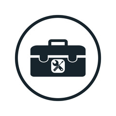 Suitcase with tools icon