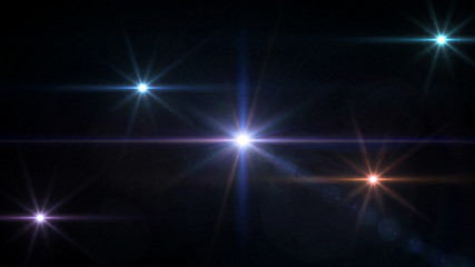 spotlight Glow Star cross blue lens flare
