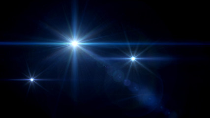 three glow stars lens flare