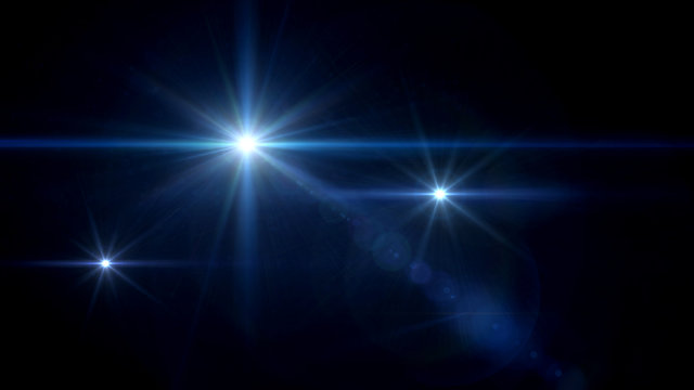 three glow stars lens flare