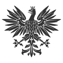 Black Heraldic Eagle